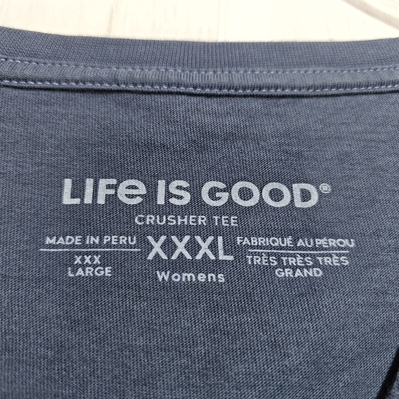 Life Is Good Women's Blue Graphic Crusher T-shirt I'm Here For The Bourbon XXXL. - Picture 5 of 7